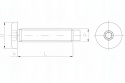 Śruba meblowa imbus łeb płaski M6x50 mm 100szt