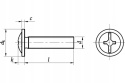 Wkręt podkładkowy śruba M4x10mm ZN DIN967 50szt