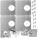 Zestaw naprawczy zawiasów meblowych płytki 4 sztuki 90 x 90 mm