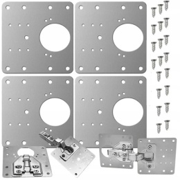 Zestaw naprawczy zawiasów meblowych płytki 4 sztuki 90 x 90 mm