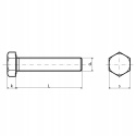 Śruba 6k na klucz DIN933 kl. 8.8 ocynk 1kg M6x16