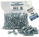 Śruba 6k na klucz DIN933 kl. 8.8 ocynk 1kg M6x45