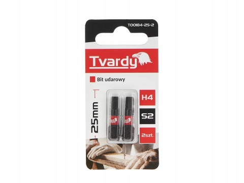 Bit Udarowy H4 25mm S2 Narzędzia Wysokiej Jakości 2 sztuki