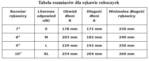 Rękawice Reis RTEPO BS 10 rozmiar 10 - XL 1 par