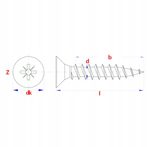 Wkręty PGB 3,5x30 (500szt) ocynk