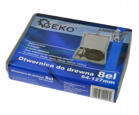 Otwornica Geko 64-127 mm 8 Elementów